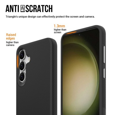 „TUKU“ Shockproof hard silicone case - black (Galaxy S25 FE)