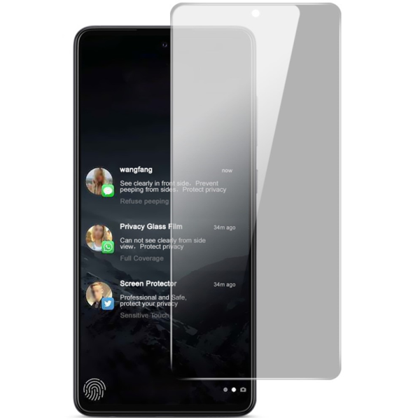"IMAK" Tempered Glass black screen protector - privacy (Galaxy A72)