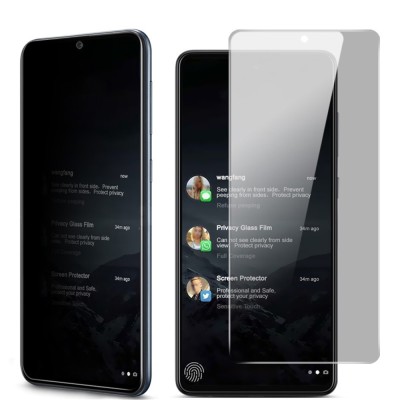 "IMAK" Tempered Glass black screen protector - privacy (Galaxy A72)