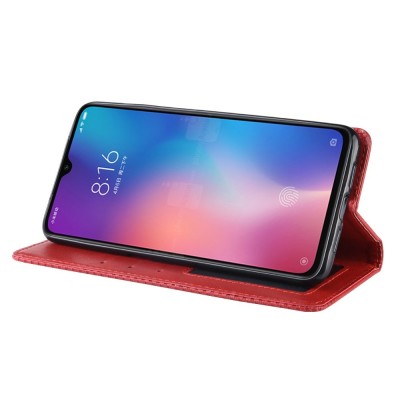 „Vintage“ flip case - red (Mi 9 Lite)
