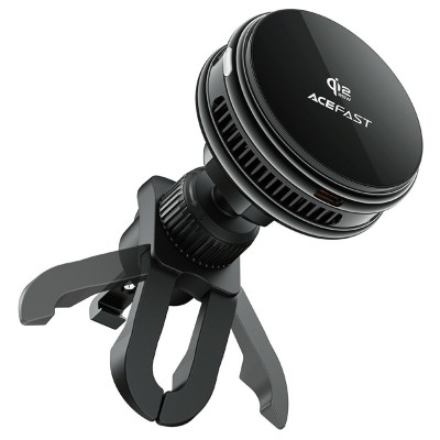 ''ACEFAST'' D66 Magnetic Magsafe ventilated car phone holder / charger (25W) - black
