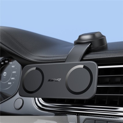„ACEFAST“ D60 double magnetic car phone holder (on the dashboard) - black
