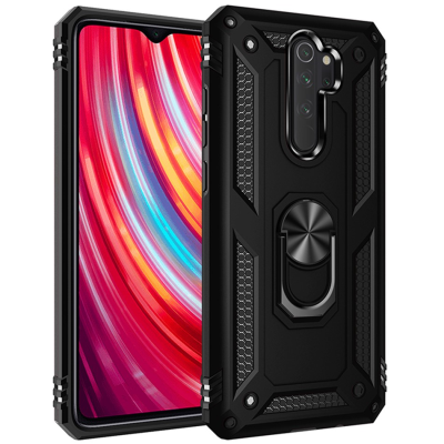 "Mozhi" Kickstand enhanced protection case - black (Redmi Note 8 Pro)