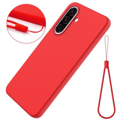"Shell" hard silicone (TPU) case - red (Galaxy A56 / A36)