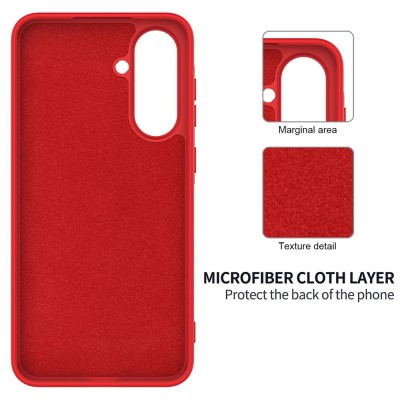 "Shell" hard silicone (TPU) case - red (Galaxy A56 / A36)