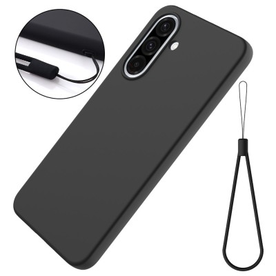"Shell" hard silicone (TPU) case - black (Galaxy A37 / A36 / A56)
