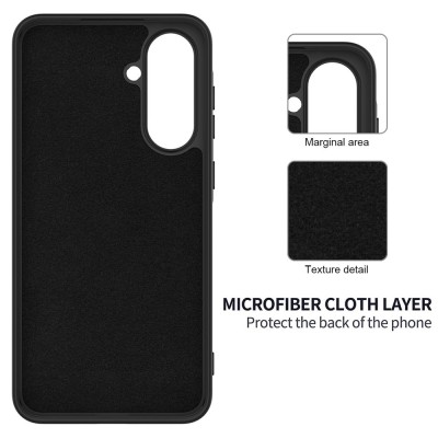 "Shell" hard silicone (TPU) case - black (Galaxy A37 / A36 / A56)