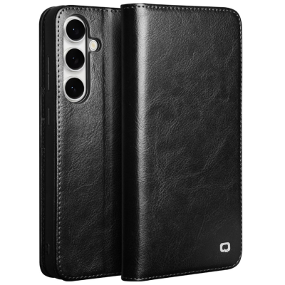 "QIALINO" flip case cover - black (Galaxy S25 FE)