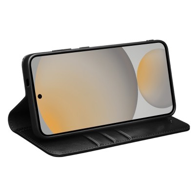 "QIALINO" flip case cover - black (Galaxy S25 FE)