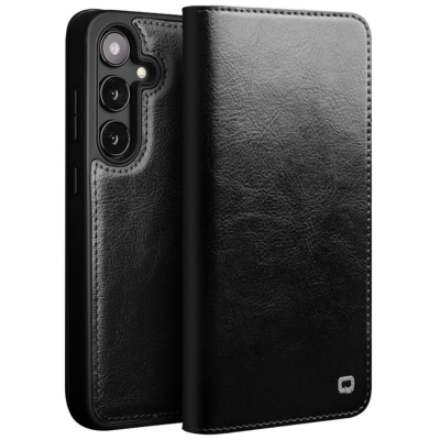"QIALINO" flip case cover - black (Galaxy S25+)