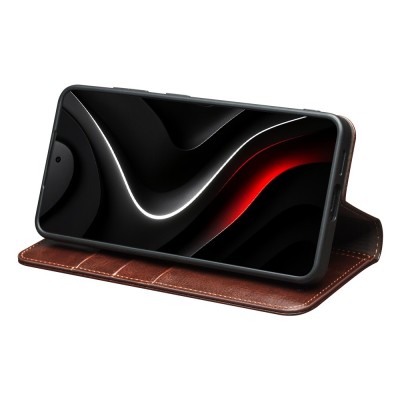 "QIALINO" flip case cover - brown (Galaxy S26+)