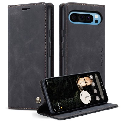 „CaseMe“ Retro Solid Flip Case - Black (Pixel 10 Pro XL)