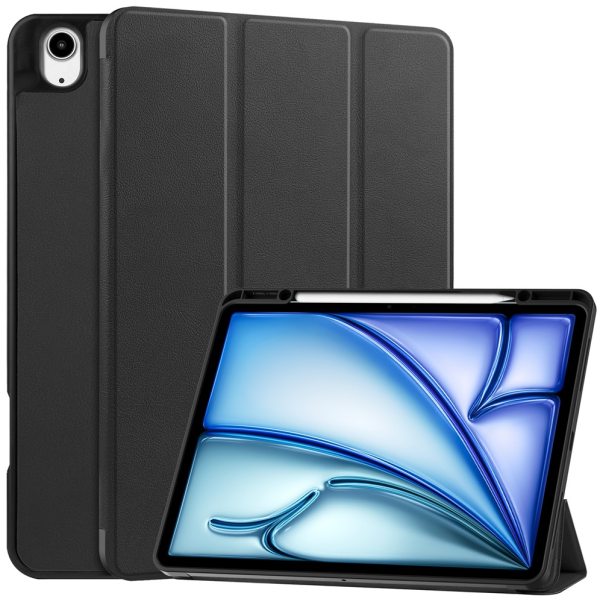 „Stylus“ atverčiamas dėklas - juodas (iPad Air 13 (2026) / Air 13 (2025) / Air 13 (2024))