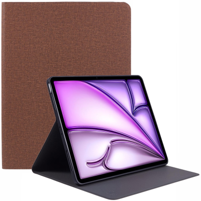 "X-LEVEL" flip textile case - Brown (iPad Air 13 2026 / iPad Air 13 2025 / iPad Air 13 2024)