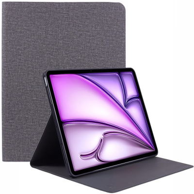 "X-LEVEL" flip textile case - Grey (iPad Air 13 2026 / iPad Air 13 2025 / iPad Air 13 2024)