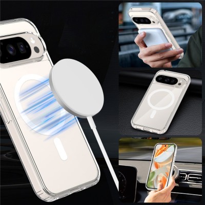 "Tubi" MagSafe Hard Silicone (TPU) Case - Clear (Pixel 10 Pro / 10 / 9 Pro / 9)