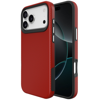 „TUKU“ Shockproof Magsafe hard silicone case - Red (iPhone 17 Pro)