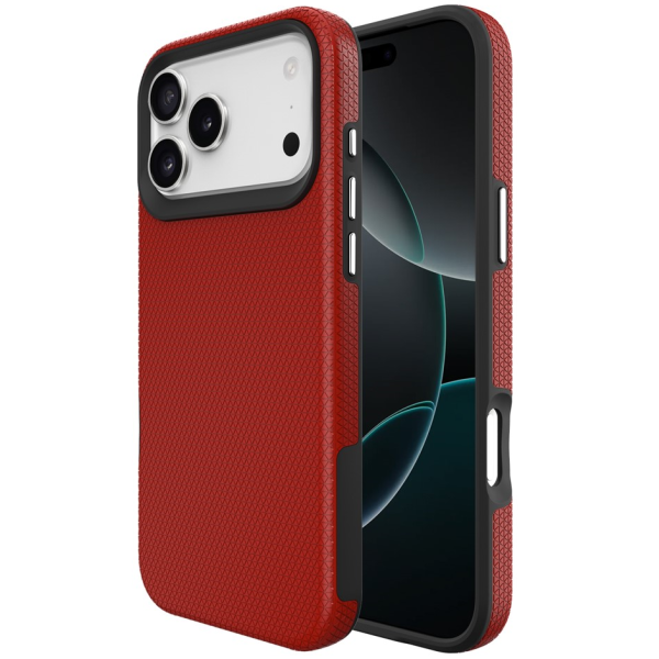 „TUKU“ Shockproof Magsafe hard silicone case - Red (iPhone 17 Pro)