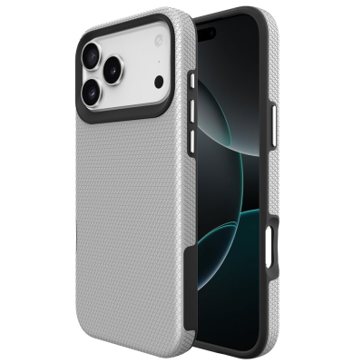 „TUKU“ Shockproof Magsafe hard silicone case - silver (iPhone 17 Pro)