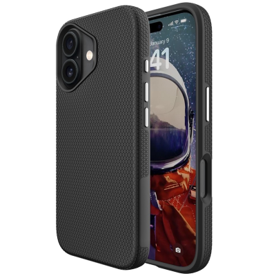 „TUKU“ Shockproof Magsafe hard silicone case - black (iPhone 17)