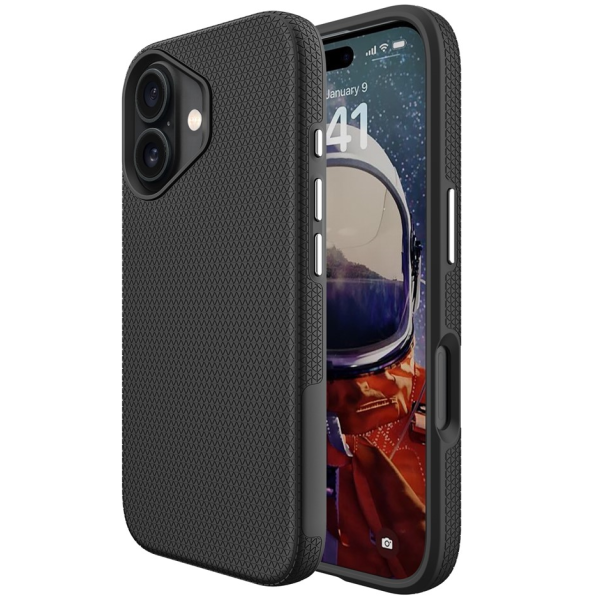 „TUKU“ Shockproof Magsafe hard silicone case - black (iPhone 17)