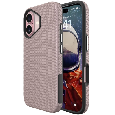 „TUKU“ Shockproof Magsafe hard silicone case - pink (iPhone 17)
