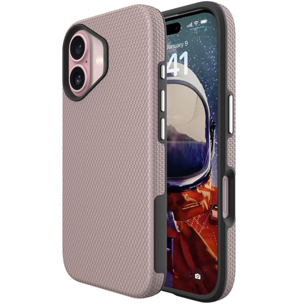 „TUKU“ Shockproof Magsafe hard silicone case - pink (iPhone 17)
