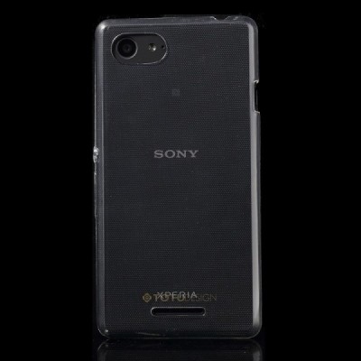 Sony Xperia E3 skaidrus (permatomas) kieto silikono TPU ploniausias pasaulyje dėklas / Priedai.lt