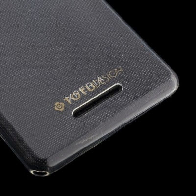 Sony Xperia E3 skaidrus (permatomas) kieto silikono TPU ploniausias pasaulyje dėklas / Priedai.lt