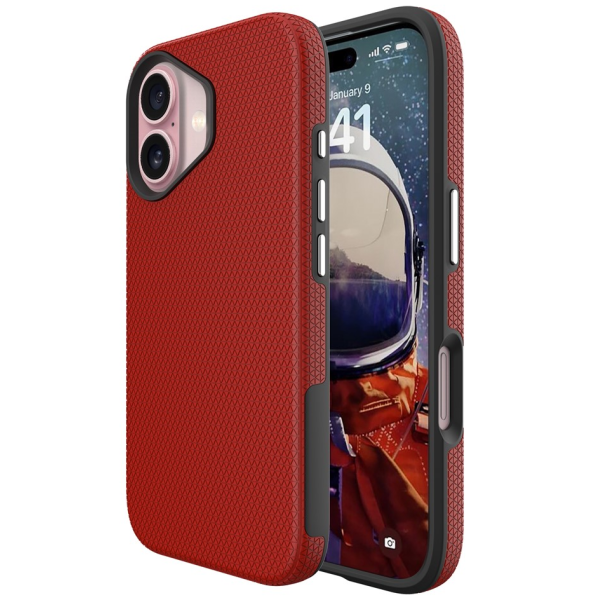 „TUKU“ Shockproof Magsafe hard silicone case - Red (iPhone 17)