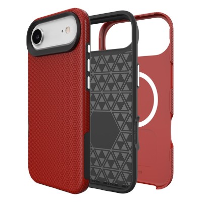 „TUKU“ Shockproof Magsafe hard silicone case - Red (iPhone Air)