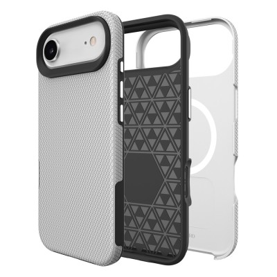 „TUKU“ Shockproof Magsafe hard silicone case - silver (iPhone Air)