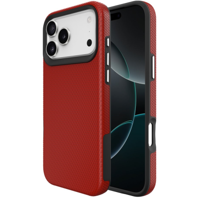 „TUKU“ Shockproof Magsafe hard silicone case - Red (iPhone 17 Pro Max)