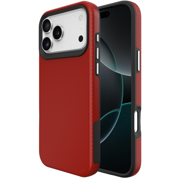 „TUKU“ Shockproof Magsafe hard silicone case - Red (iPhone 17 Pro Max)