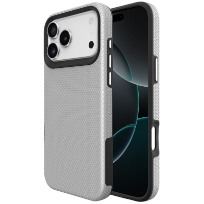 „TUKU“ Shockproof Magsafe hard silicone case - silver (iPhone 17 Pro Max)