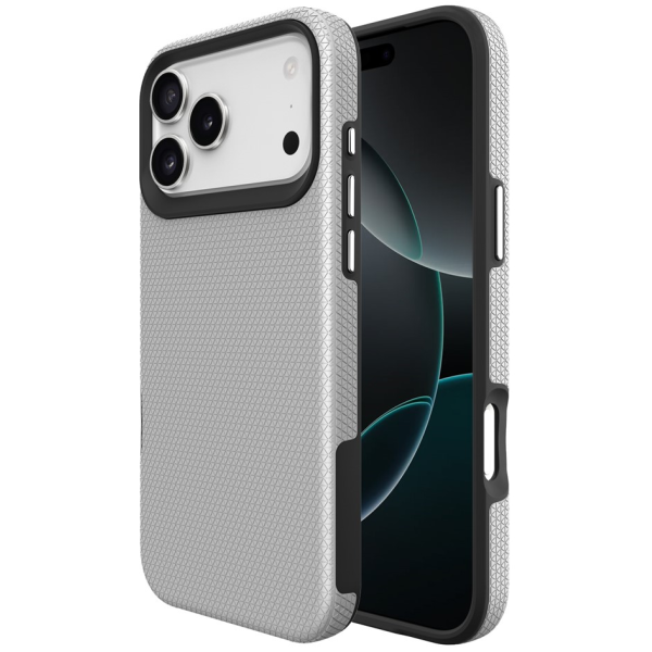 „TUKU“ Shockproof Magsafe hard silicone case - silver (iPhone 17 Pro Max)
