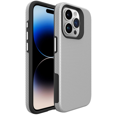 „TUKU“ Shockproof Magsafe hard silicone case - silver (iPhone 16 Pro Max)