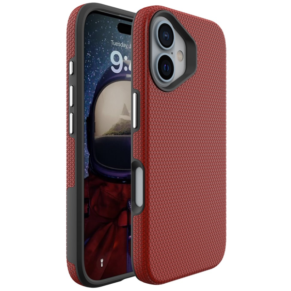 „TUKU“ Shockproof Magsafe hard silicone case - Red (iPhone 16)