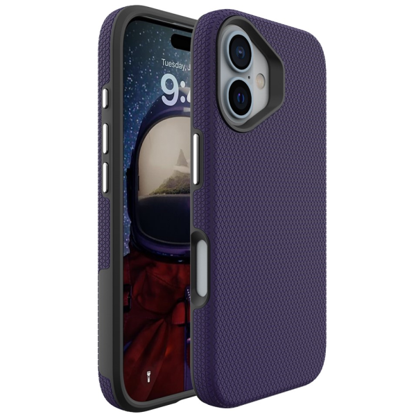 „TUKU“ Shockproof Magsafe hard silicone case - Purple (iPhone 16)