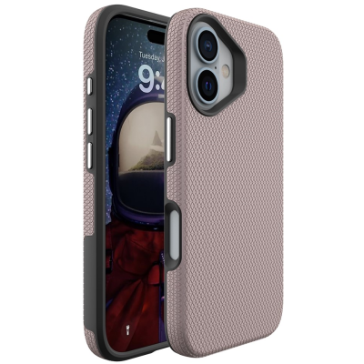„TUKU“ Shockproof Magsafe hard silicone case - pink (iPhone 16)