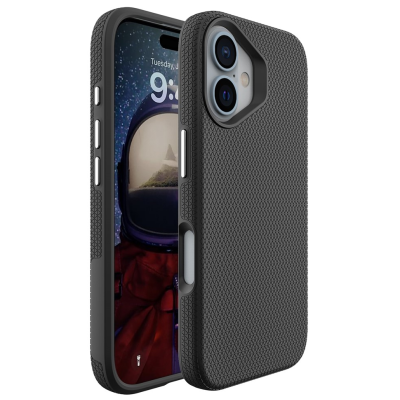 „TUKU“ Shockproof Magsafe hard silicone case - black (iPhone 16 Plus)