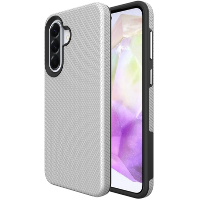 „TUKU“ Shockproof Magsafe hard silicone case - silver (Galaxy A57)