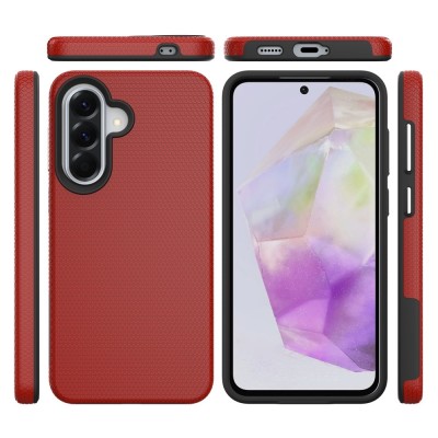 „TUKU“ Shockproof Magsafe hard silicone case - Red (Galaxy A57)