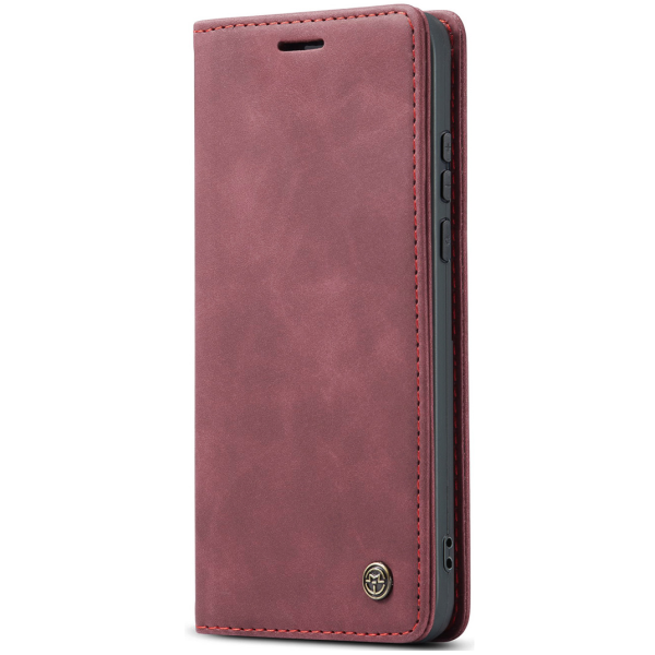 „CaseMe“ Retro Solid Flip Case - Burgundy (iPhone Xr)