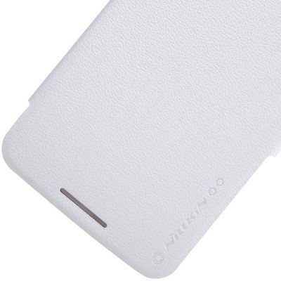 Motorola Nexus 6 Nillkin Fresh atverčiamas baltas odinis dėklas - knygutė / Priedai.lt