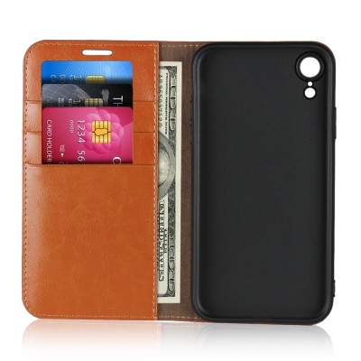 "Binfen" flip book case - brown (iPhone Xr)