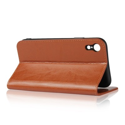 "Binfen" flip book case - brown (iPhone Xr)