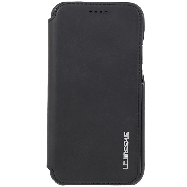 "LC.IMEEKE" Retro Flip Book Case - Black (iPhone Xr)