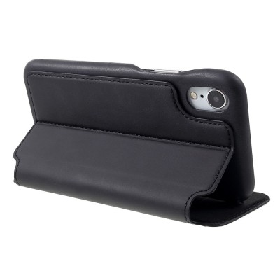 "LC.IMEEKE" Retro Flip Book Case - Black (iPhone Xr)