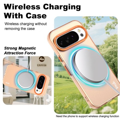"IMAK" Candy MagSafe Matte Hard Silicone (TPU) Case - orange (Pixel 10 / 10 Pro)